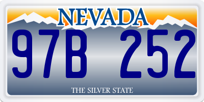 NV license plate 97B252