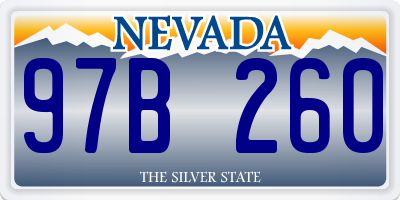 NV license plate 97B260
