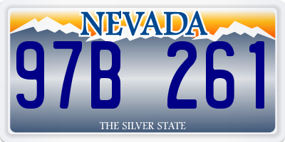 NV license plate 97B261