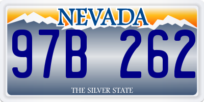 NV license plate 97B262