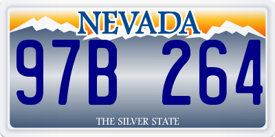 NV license plate 97B264