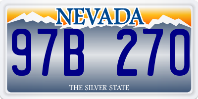 NV license plate 97B270