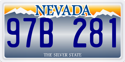 NV license plate 97B281