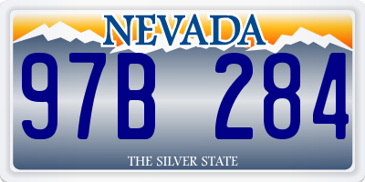 NV license plate 97B284
