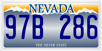 NV license plate 97B286