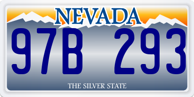 NV license plate 97B293
