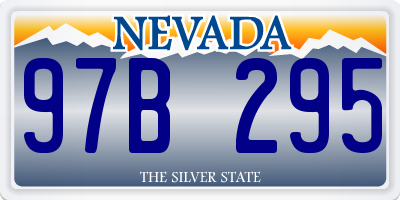 NV license plate 97B295
