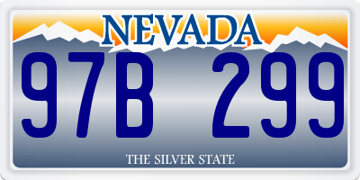 NV license plate 97B299