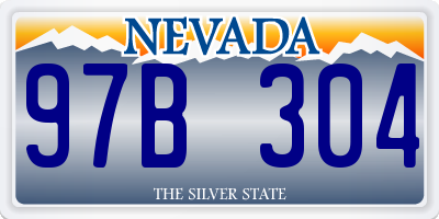 NV license plate 97B304