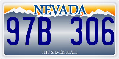 NV license plate 97B306