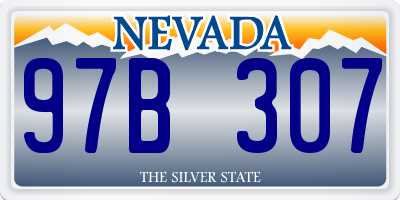 NV license plate 97B307