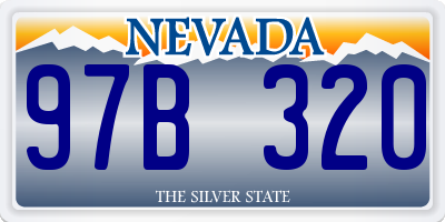 NV license plate 97B320