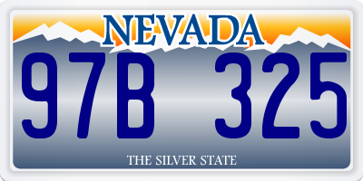 NV license plate 97B325