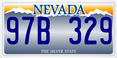 NV license plate 97B329