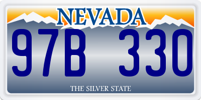 NV license plate 97B330