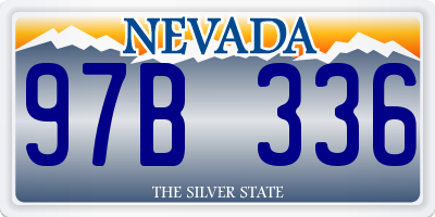NV license plate 97B336