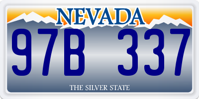 NV license plate 97B337