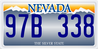 NV license plate 97B338