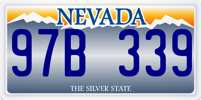 NV license plate 97B339