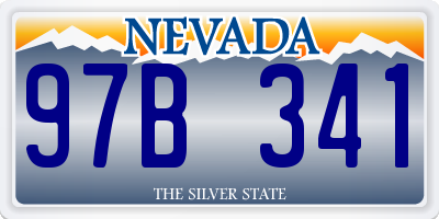 NV license plate 97B341