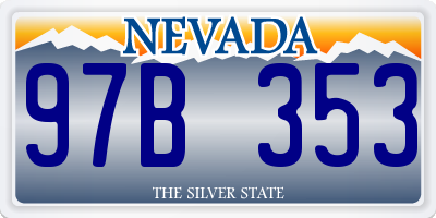 NV license plate 97B353