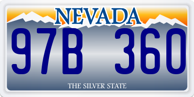 NV license plate 97B360