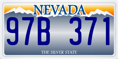 NV license plate 97B371