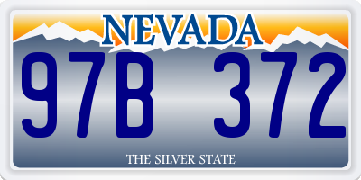 NV license plate 97B372