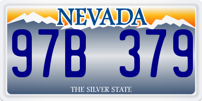 NV license plate 97B379