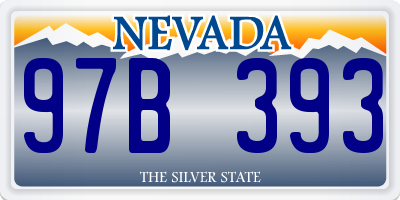 NV license plate 97B393