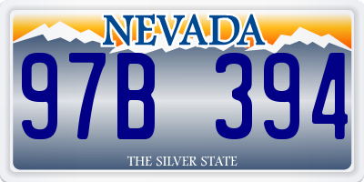 NV license plate 97B394