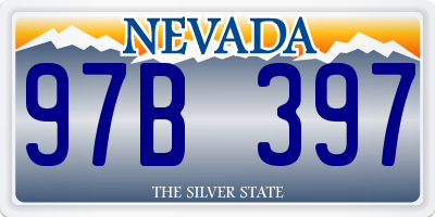 NV license plate 97B397