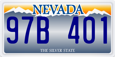 NV license plate 97B401