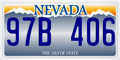 NV license plate 97B406