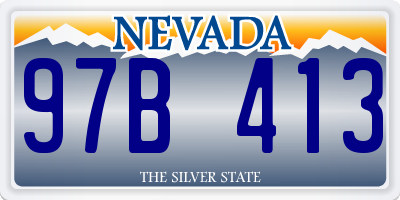 NV license plate 97B413