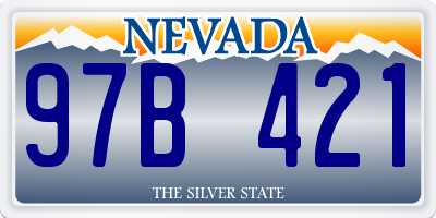 NV license plate 97B421