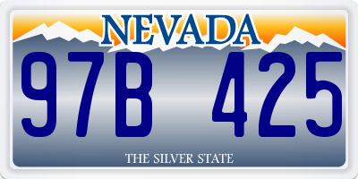 NV license plate 97B425