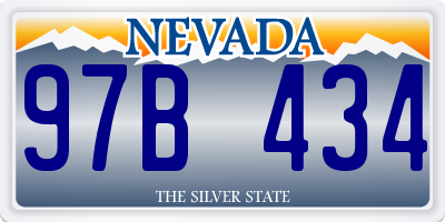 NV license plate 97B434