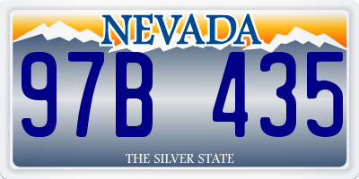 NV license plate 97B435