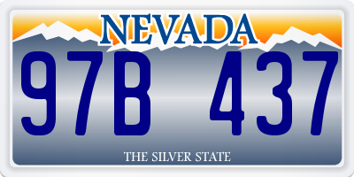 NV license plate 97B437