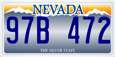 NV license plate 97B472