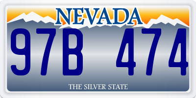NV license plate 97B474