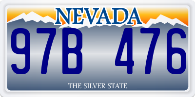 NV license plate 97B476