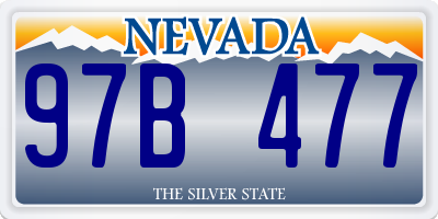 NV license plate 97B477