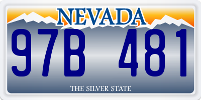 NV license plate 97B481