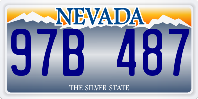 NV license plate 97B487