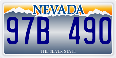 NV license plate 97B490