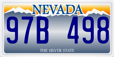 NV license plate 97B498