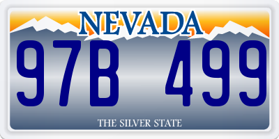 NV license plate 97B499