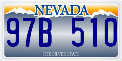 NV license plate 97B510